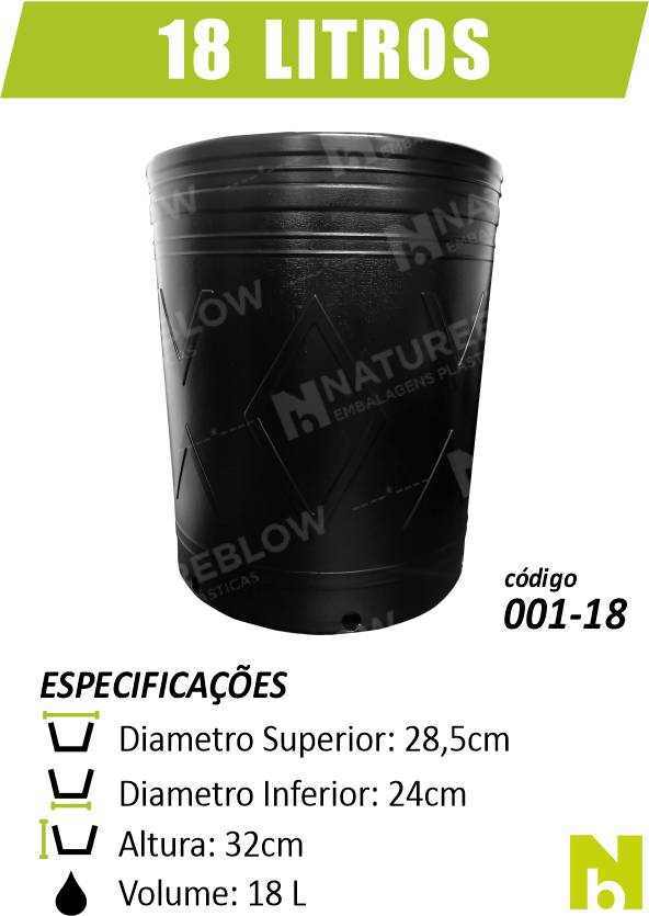 Pote de 18 Litros